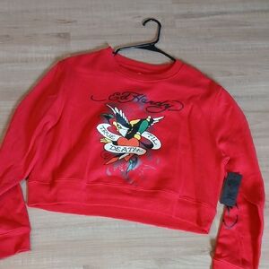 Ed Hardy Women's Red Graphic Top
